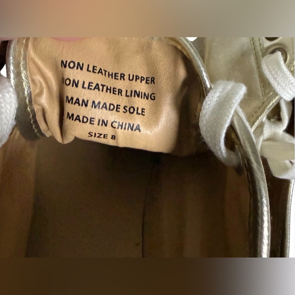 CRUZ GOLD ESPADRILLE SNEAKER BY MICHELLE MCDOWELL (NEW) - Picture 6 of 8
